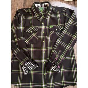 Rare HTF Womens DIXXON the Frankie Flannel size Large